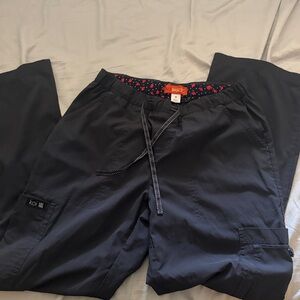 Koi Basics Charcoal Scrub Pants with Red Accents